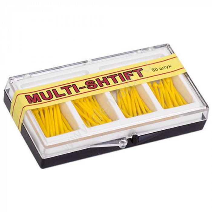 Штифты беззольные "MULTI SHTIFT" комплект 80 шт. желтые 1,2 мм.,  1 развёртка Ф 1,2мм купить