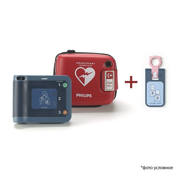 Дефибриллятор HeartStart FRx с принадлежностями+Ключ детский 861304/C+K и сумка 861304/C+K