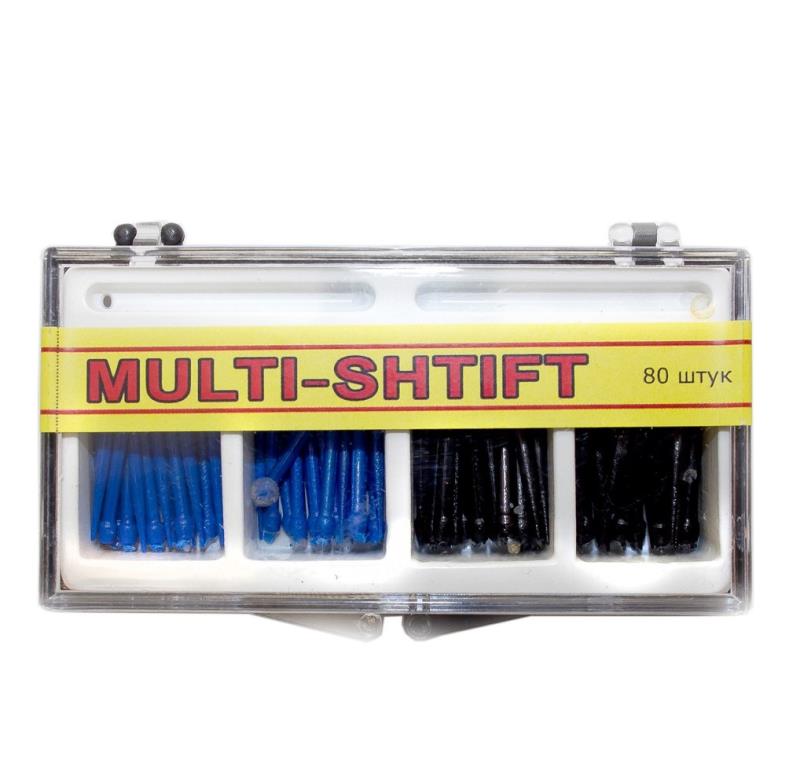 Штифты беззольные "MULTI SHTIFT" комплект по 40 шт. синие и черные, уп. 80шт купить
